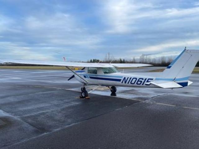 Cessna airplane on airport tarmac