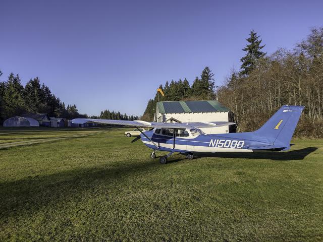 Airplane on grass